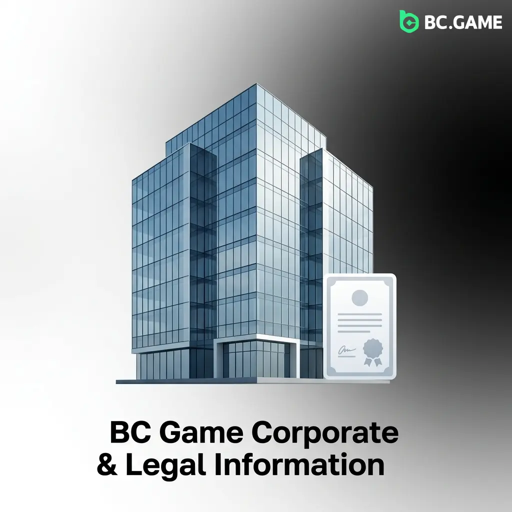BC Game corporate legal info showing BlockDance B.V. Curaçao licence and registration details