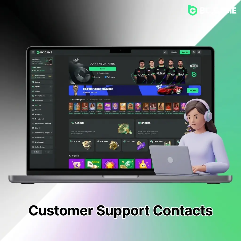 BC Game customer support contacts for deposit issues via live chat, email and Help Centre tickets