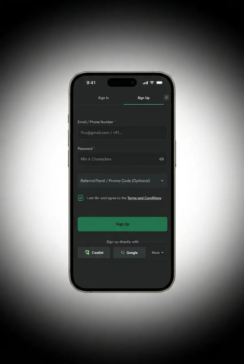 Step-by-step guide to applying a bonus code during deposit setup for eligible welcome rewards
