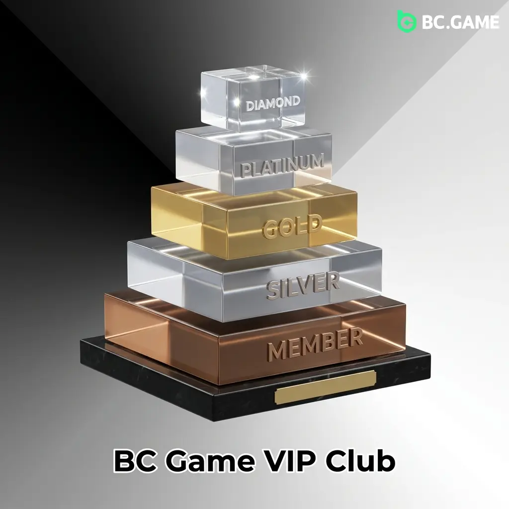 BC Game VIP Club dashboard showing rank progress, rewards, bonuses and account perks for India users