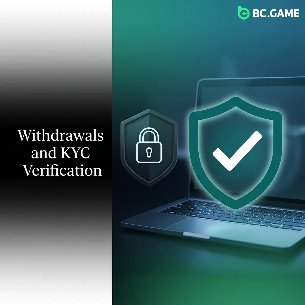 BC Game withdrawal KYC steps for ID verification, address proof, payout, 2FA, and transaction tracking