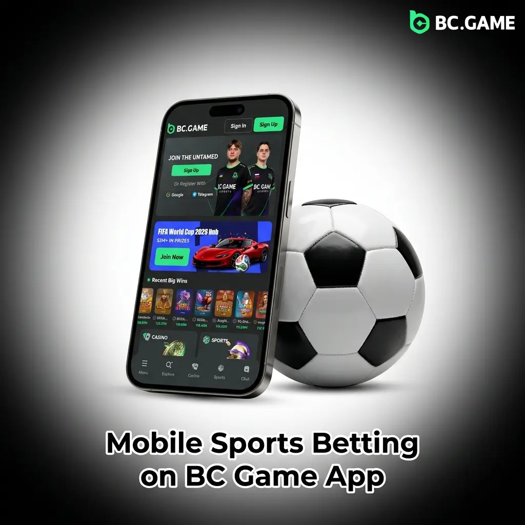 BC Game app mobile sportsbook with live odds, bet slip, cricket, football, tennis, kabaddi and esports markets
