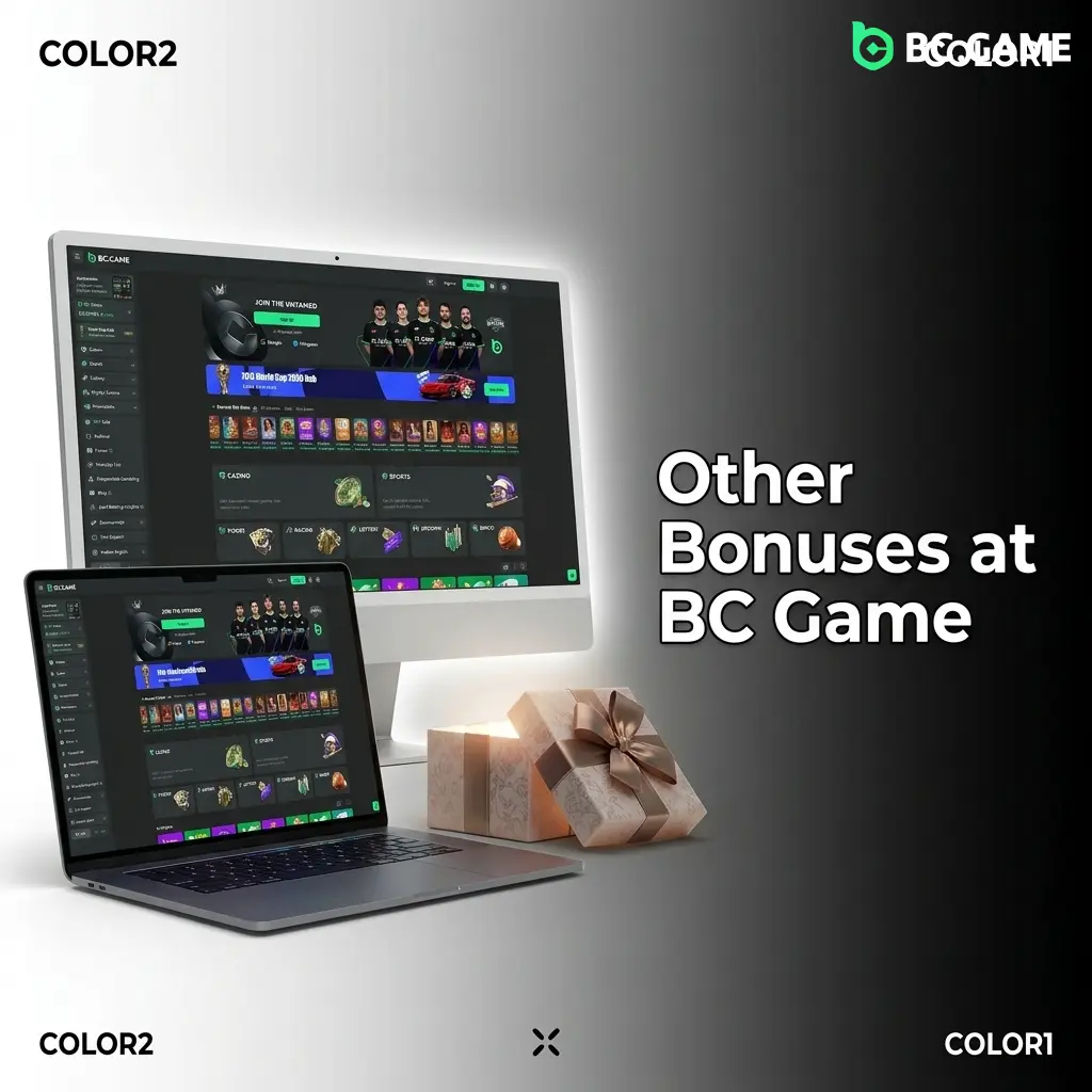 BC Game bonuses table showing rakeback, recharge, Lucky Spin, VIP rewards, and sports promotions details