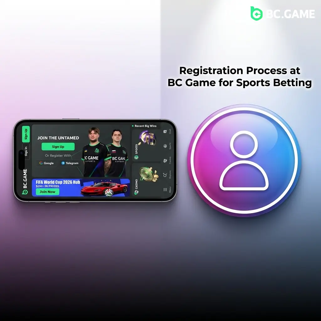 BC Game India sports betting registration steps with Register Now, email sign-up, password and deposit